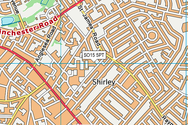 SO15 5PT map - OS VectorMap District (Ordnance Survey)