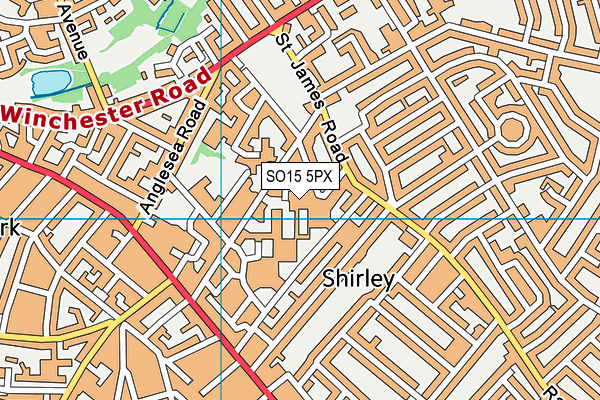 SO15 5PX map - OS VectorMap District (Ordnance Survey)