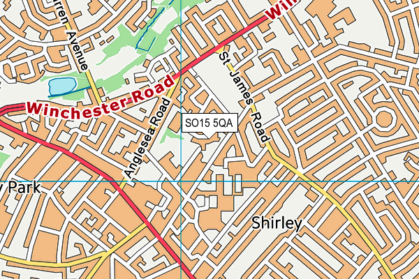 SO15 5QA map - OS VectorMap District (Ordnance Survey)