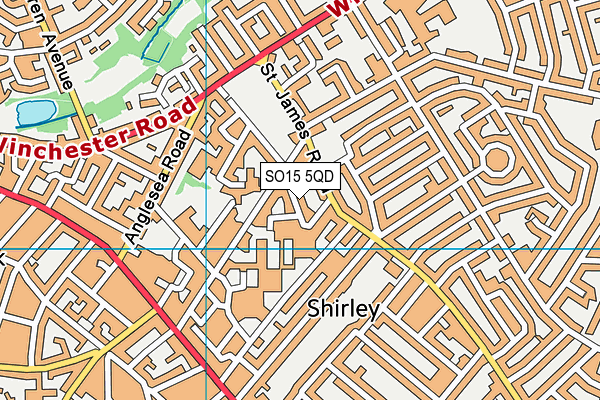 SO15 5QD map - OS VectorMap District (Ordnance Survey)