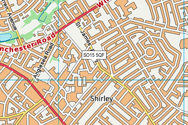 SO15 5QF map - OS VectorMap District (Ordnance Survey)