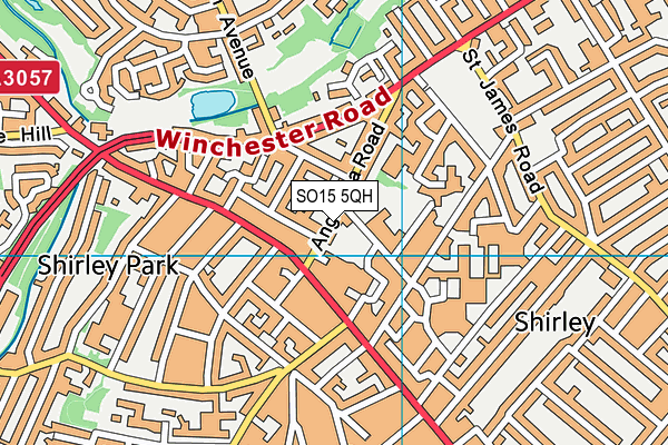 SO15 5QH map - OS VectorMap District (Ordnance Survey)