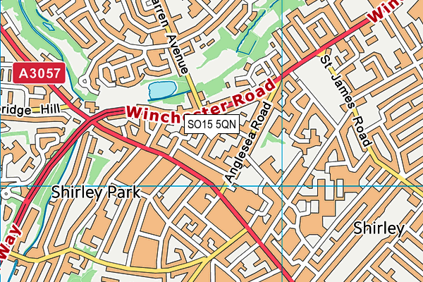 SO15 5QN map - OS VectorMap District (Ordnance Survey)