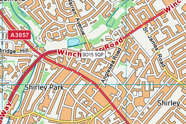 SO15 5QP map - OS VectorMap District (Ordnance Survey)