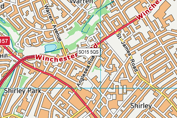 SO15 5QS map - OS VectorMap District (Ordnance Survey)