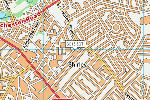 SO15 5QT map - OS VectorMap District (Ordnance Survey)