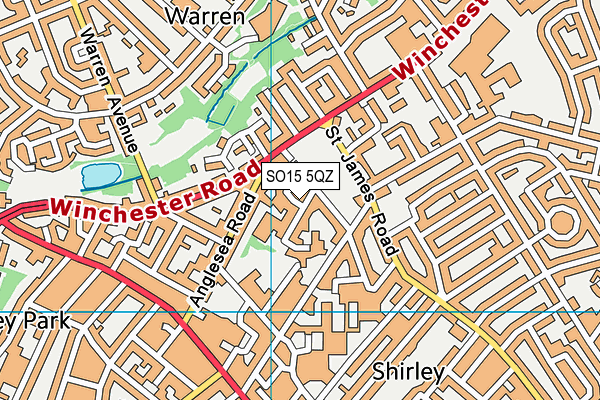 SO15 5QZ map - OS VectorMap District (Ordnance Survey)