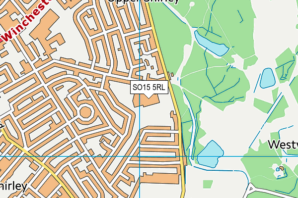 Richard Taunton Sixth Form College map (SO15 5RL) - OS VectorMap District (Ordnance Survey)