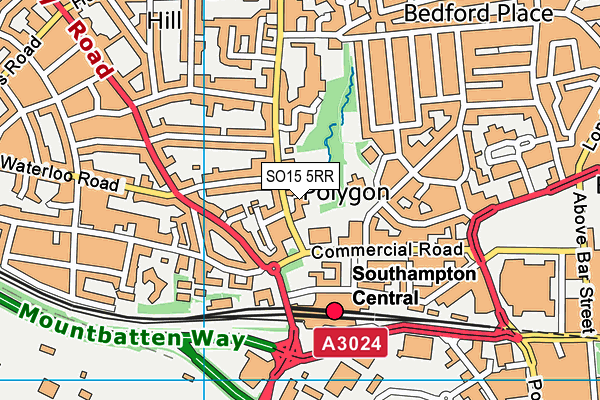 SO15 5RR map - OS VectorMap District (Ordnance Survey)