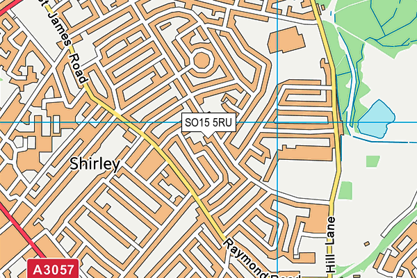 SO15 5RU map - OS VectorMap District (Ordnance Survey)