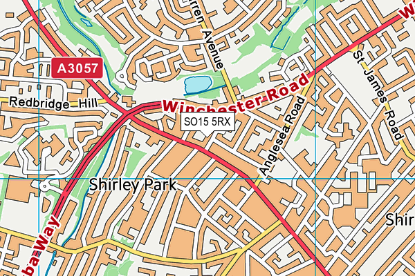 SO15 5RX map - OS VectorMap District (Ordnance Survey)