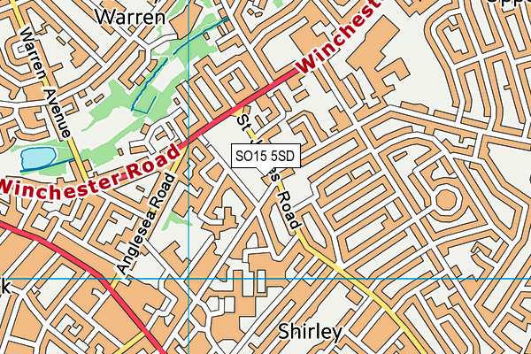 SO15 5SD map - OS VectorMap District (Ordnance Survey)