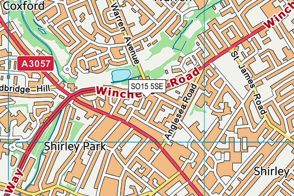 SO15 5SE map - OS VectorMap District (Ordnance Survey)