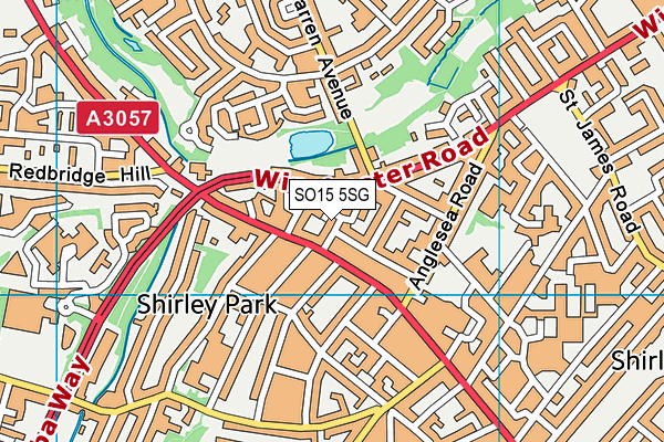 SO15 5SG map - OS VectorMap District (Ordnance Survey)