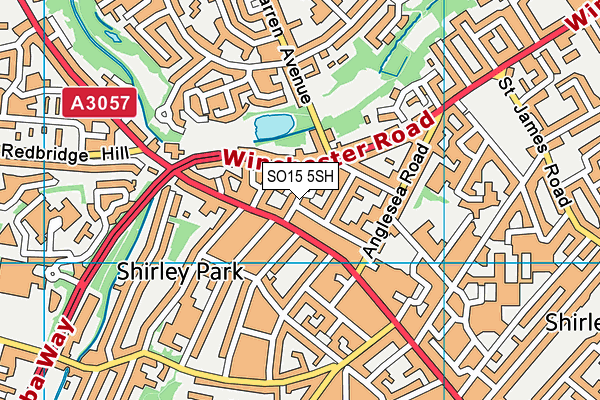 SO15 5SH map - OS VectorMap District (Ordnance Survey)