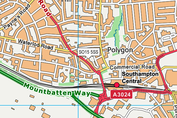 SO15 5SS map - OS VectorMap District (Ordnance Survey)