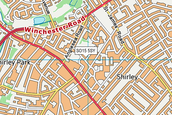 SO15 5SY map - OS VectorMap District (Ordnance Survey)