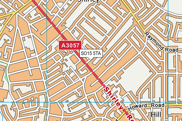 SO15 5TA map - OS VectorMap District (Ordnance Survey)