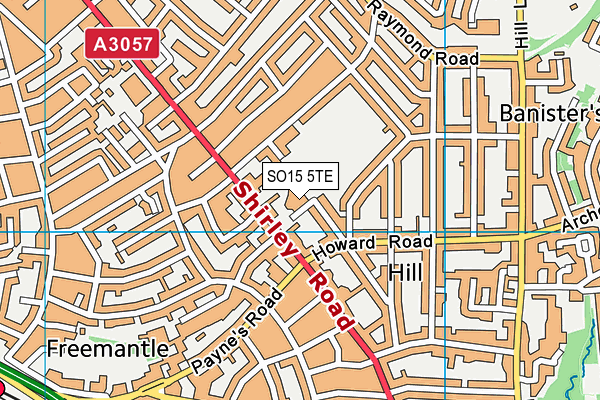 St Mark's Church of England School map (SO15 5TE) - OS VectorMap District (Ordnance Survey)
