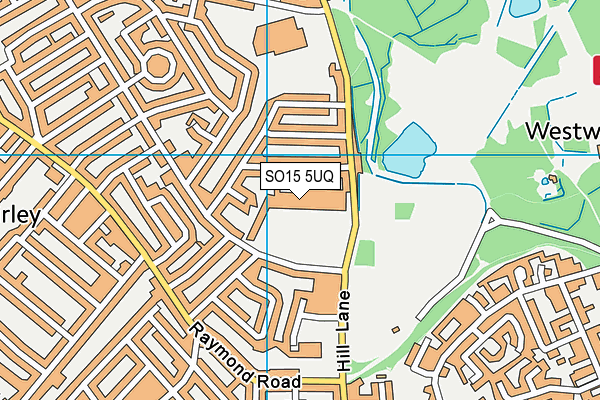 SO15 5UQ map - OS VectorMap District (Ordnance Survey)