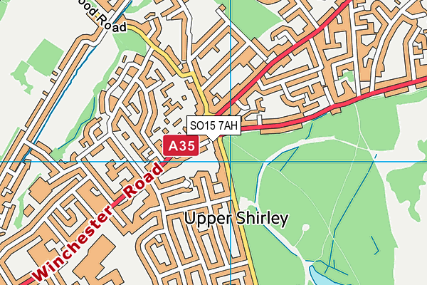 SO15 7AH map - OS VectorMap District (Ordnance Survey)