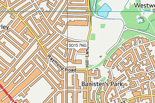 SO15 7NG map - OS VectorMap District (Ordnance Survey)