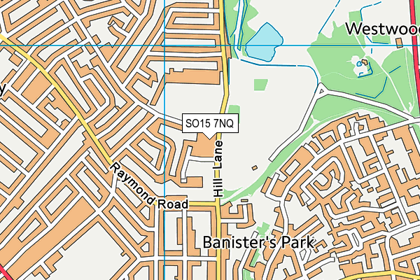 SO15 7NQ map - OS VectorMap District (Ordnance Survey)