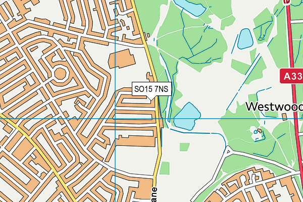 SO15 7NS map - OS VectorMap District (Ordnance Survey)