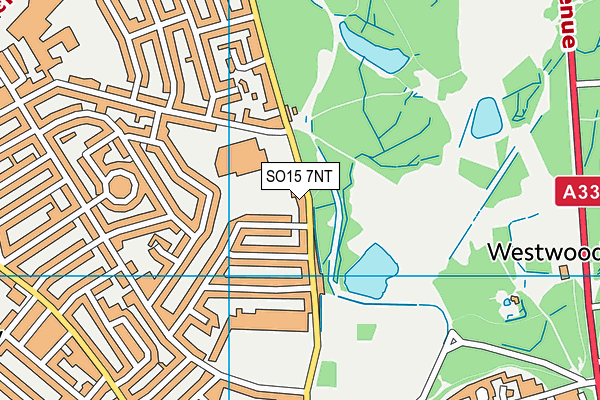 SO15 7NT map - OS VectorMap District (Ordnance Survey)