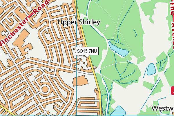 SO15 7NU map - OS VectorMap District (Ordnance Survey)