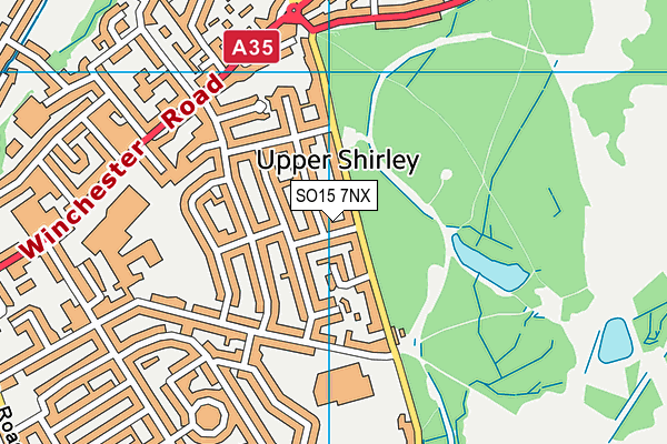 SO15 7NX map - OS VectorMap District (Ordnance Survey)