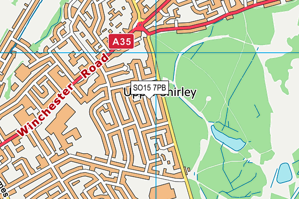 SO15 7PB map - OS VectorMap District (Ordnance Survey)