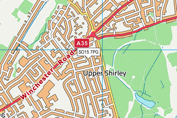 SO15 7PG map - OS VectorMap District (Ordnance Survey)