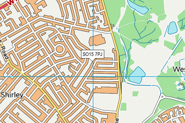 SO15 7PJ map - OS VectorMap District (Ordnance Survey)