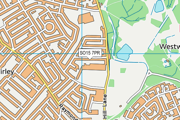 SO15 7PR map - OS VectorMap District (Ordnance Survey)