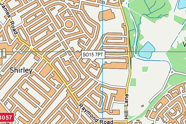 SO15 7PT map - OS VectorMap District (Ordnance Survey)