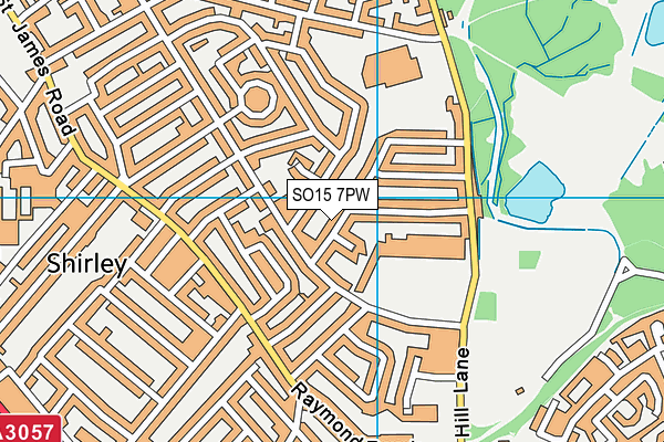 SO15 7PW map - OS VectorMap District (Ordnance Survey)