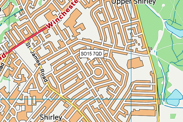 SO15 7QD map - OS VectorMap District (Ordnance Survey)