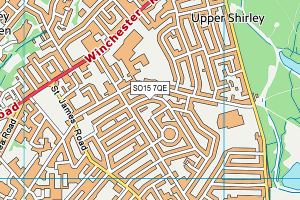 SO15 7QE map - OS VectorMap District (Ordnance Survey)