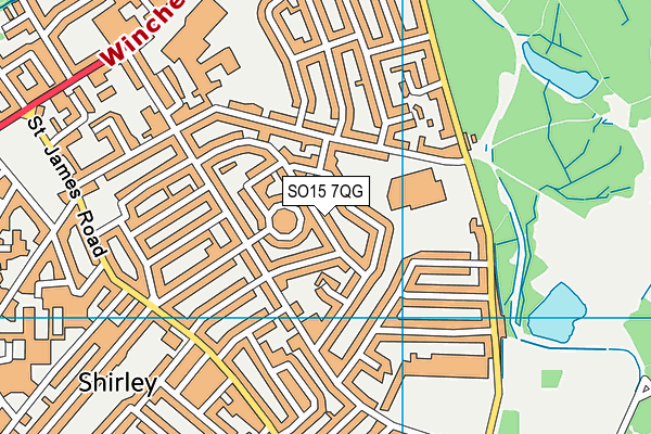 SO15 7QG map - OS VectorMap District (Ordnance Survey)