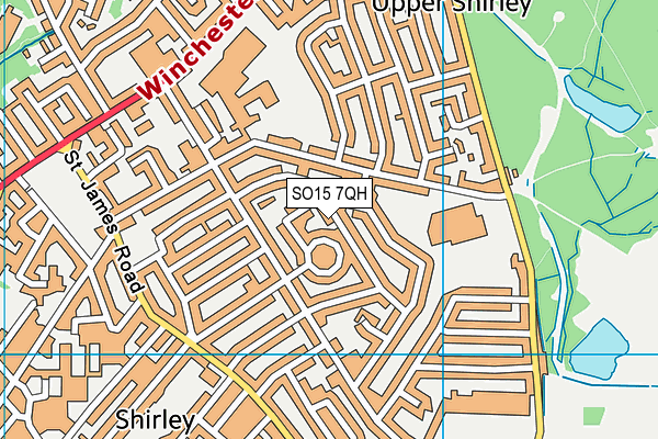 SO15 7QH map - OS VectorMap District (Ordnance Survey)