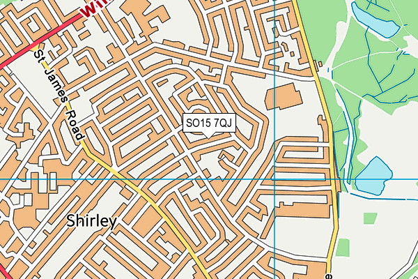 SO15 7QJ map - OS VectorMap District (Ordnance Survey)