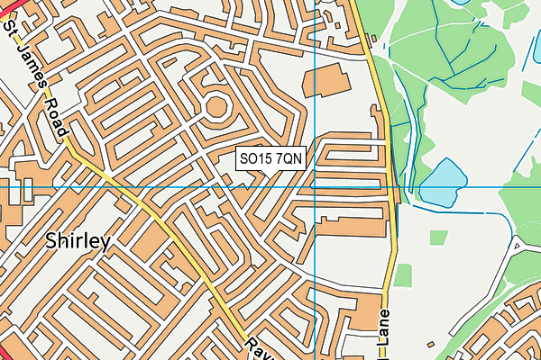 SO15 7QN map - OS VectorMap District (Ordnance Survey)