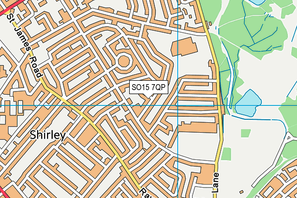 SO15 7QP map - OS VectorMap District (Ordnance Survey)