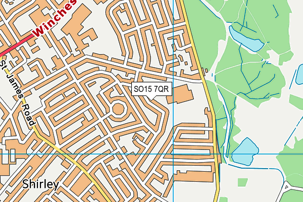 SO15 7QR map - OS VectorMap District (Ordnance Survey)