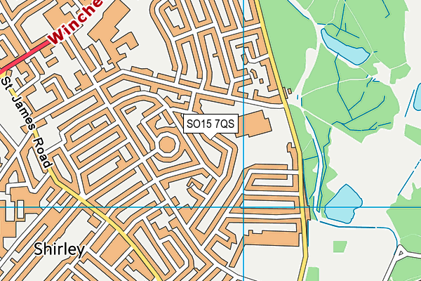 SO15 7QS map - OS VectorMap District (Ordnance Survey)