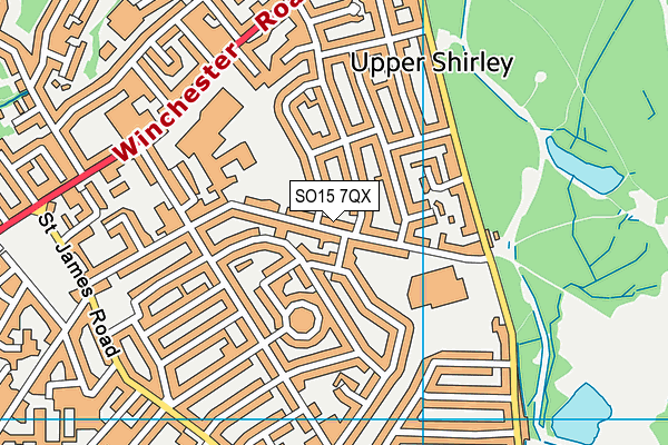 SO15 7QX map - OS VectorMap District (Ordnance Survey)