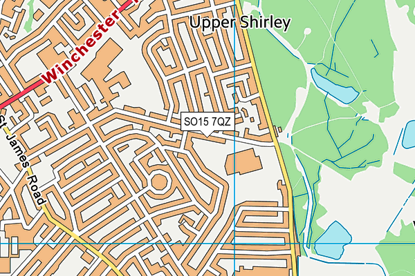 SO15 7QZ map - OS VectorMap District (Ordnance Survey)