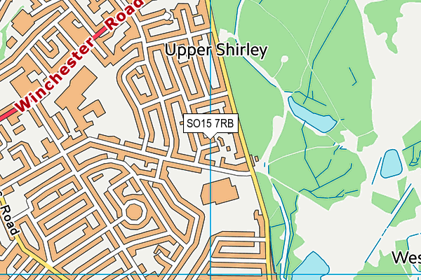 SO15 7RB map - OS VectorMap District (Ordnance Survey)