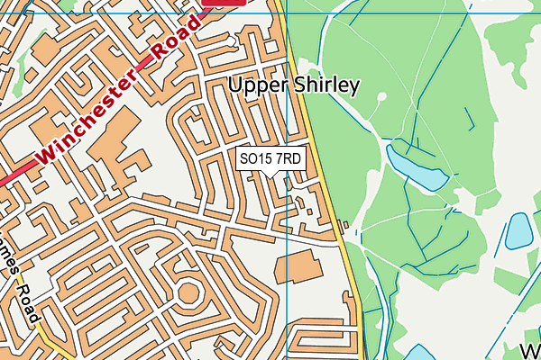 SO15 7RD map - OS VectorMap District (Ordnance Survey)